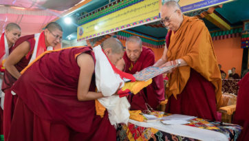 Ceremony to Award Nuns the First Geshe-ma Degrees & Golden Jubilee of CST Mundgod