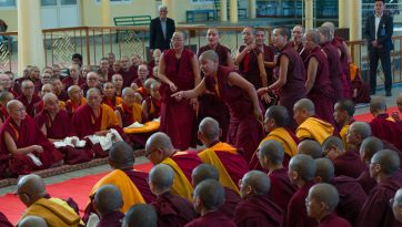 His Holiness the Dalai Lama Meets Nuns Who Participated in the Winter Debate