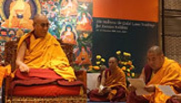 His Holiness the Dalai Lama Teaches a Group from Russia in Delhi - Day Two