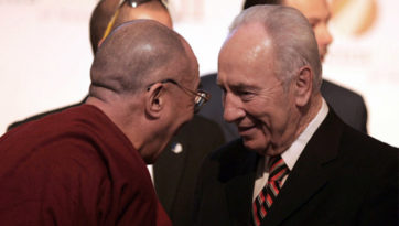 His Holiness the Dalai Lama Expresses Regret at Shimon Peres's Passing Away