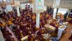 His Holiness Attends Ganden Ngamchoe Prayers